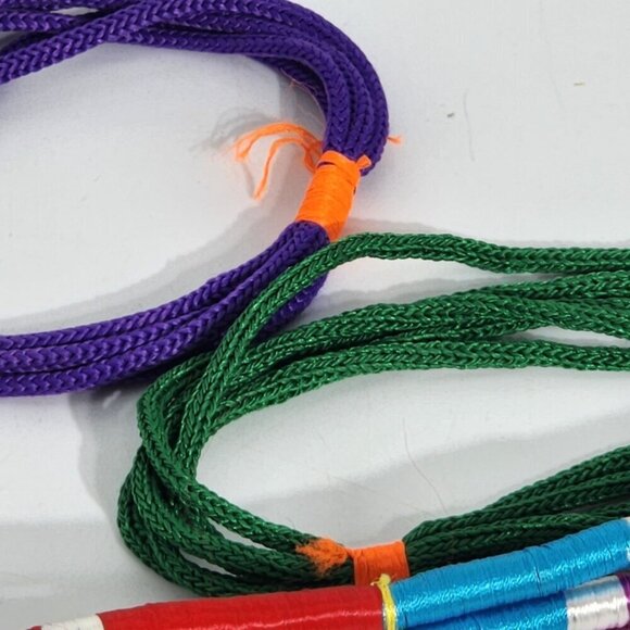 Colorful Round Hand Woven Tribal for Friendship Bow and Arrow Tie Belt Vintage - Picture 10 of 12